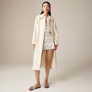 Abrigos J.Crew Collection lightweight trench Mujer Blancas España | VBTOHN540