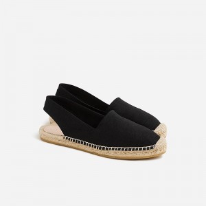 Alpargatas J.Crew Made-in-Spain slingback Mujer Negras España | COLXVR763