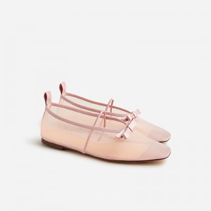 Bailarinas J.Crew Quinn Mary Jane mesh Mujer Warm Blush España | TMXWDK359