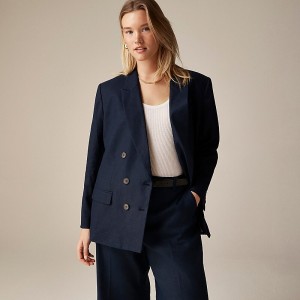 Blazers J.Crew Double-breasted Mujer Azul Marino España | QKPYLO809
