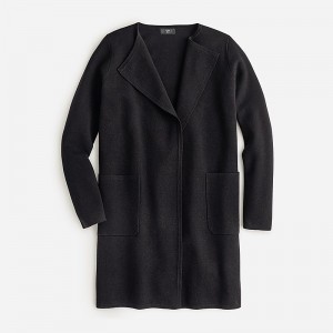 Blazers J.Crew Juliette collarless sweater Mujer Negras España | XCNVJS618