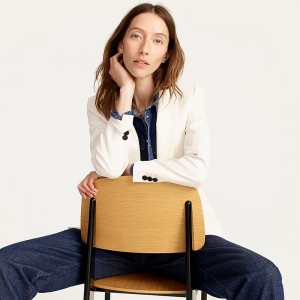 Blazers J.Crew Parke Mujer Ivory España | PSKUYB903