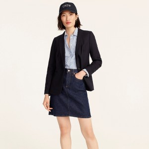 Blazers J.Crew Parke wool flannel Mujer Azul Marino España | TONDQW276
