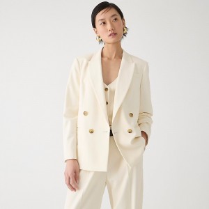 Blazers J.Crew Relaxed double-breasted Mujer Soft Ivory España | KTSCIX752