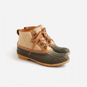 Botas J.Crew Heritage duck quilted nylon Hombre Kaki España | JWOBLG374