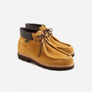 Botas J.Crew Paraboot X J.Crew Milly Marche derby roughout suede Hombre Faded Wheat España | ANKJRB526