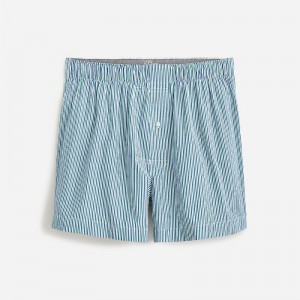 Boxer J.Crew Patterned Hombre Azules Verde España | LUFJPD863