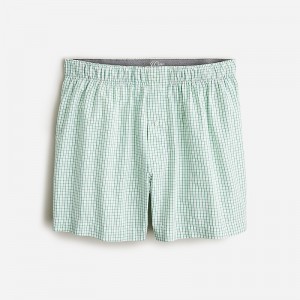 Boxer J.Crew Patterned Hombre Blancas Verde España | CIBZNG294
