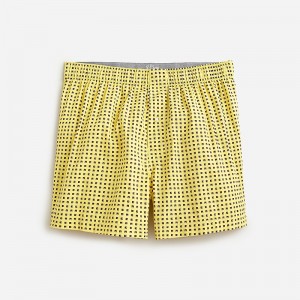 Boxer J.Crew Printed Hombre Amarillo Azules España | CFPBUV974