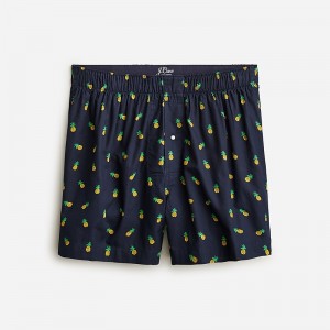 Boxer J.Crew Printed Hombre Azul Marino España | FYQTSI032
