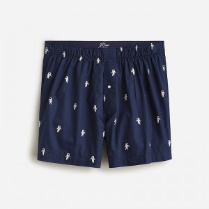 Boxer J.Crew Printed Hombre Azul Marino España | MJXRYC219