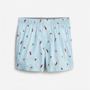 Boxer J.Crew Printed Hombre Azules España | KYCVWT976