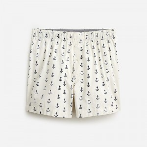 Boxer J.Crew Printed Hombre Blancas Azul Marino España | NEVHJZ675