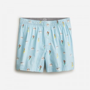 Boxer J.Crew Printed Hombre Surfer And Shark Multi España | BJINVO071