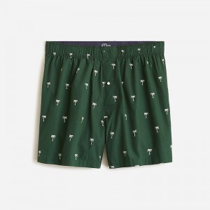 Boxer J.Crew Printed Hombre Verde Blancas España | XSECKV791