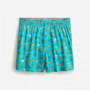 Boxer J.Crew Printed Hombre Verde España | ZDNTYW378