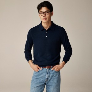 Camisa Polo J.Crew Cashmere collared sweater Hombre Azul Marino España | PENRMU964