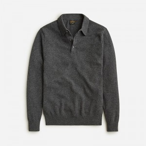 Camisa Polo J.Crew Cashmere collared sweater Hombre Hthr Charcoal España | CKMBXA260