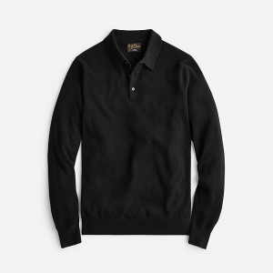 Camisa Polo J.Crew Cashmere collared sweater Hombre Negras España | WZSKNM096