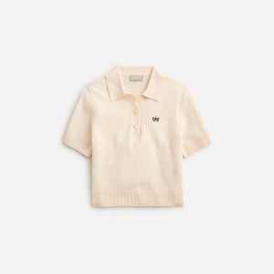 Camisa Polo J.Crew Limited-edition USA Swimming® X J.Crew cashmere cropped sweater Mujer Hthr Muslin España | MYUVNP127
