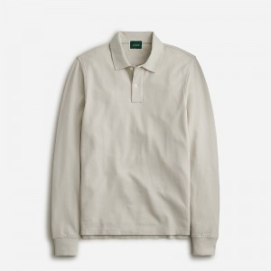 Camisa Polo J.Crew Long-sleeve classic piqué Hombre Stone España | CKTEPF469