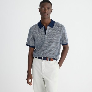 Camisa Polo J.Crew Short-sleeve cashmere sweater Hombre Azul Marino España | ERHLIV284