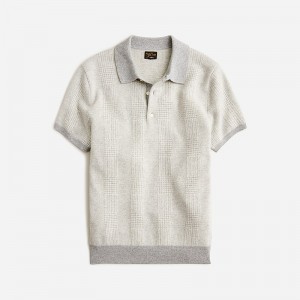 Camisa Polo J.Crew Short-sleeve cashmere sweater Hombre Gris España | GDHIRB741