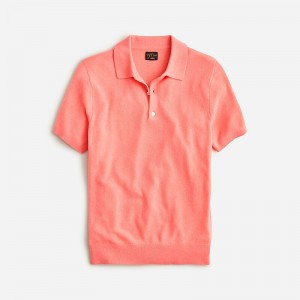 Camisa Polo J.Crew Short-sleeve cashmere sweater Hombre Coral Claro España | CFLXAQ812