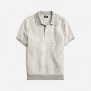 Camisa Polo J.Crew Short-sleeve cashmere sweater Hombre Gris España | ARITNZ765