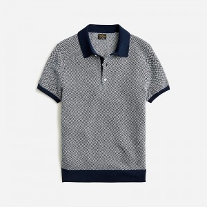 Camisa Polo J.Crew Short-sleeve cashmere sweater Hombre Azul Marino España | IEBKVO067