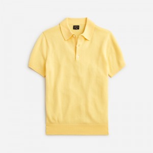 Camisa Polo J.Crew Short-sleeve cashmere sweater Hombre Amarillo España | LWJVUK274