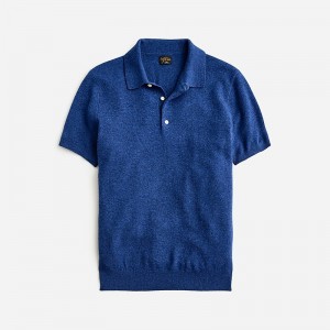 Camisa Polo J.Crew Short-sleeve cashmere sweater Hombre Hthr Night Star España | MERPSG938