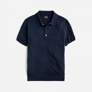 Camisa Polo J.Crew Short-sleeve cashmere sweater Hombre Azul Marino España | YULKOC210