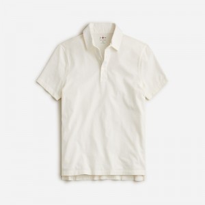 Camisa Polo J.Crew Sueded cotton Hombre Ivory España | LUXHEA257