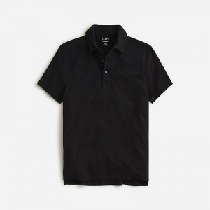 Camisa Polo J.Crew Sueded cotton Hombre Negras España | DPBFSV153