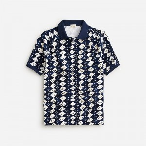 Camisa Polo J.Crew Terry cloth Hombre Azul Marino España | OSNMCV015