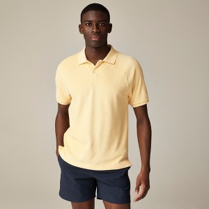 Camisa Polo J.Crew Terry cloth Hombre Pale Banana España | GNCWLJ637