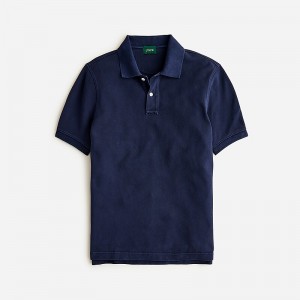 Camisa Polo J.Crew Washed piqué Hombre Azul Marino España | MZAVCY187