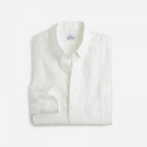 Camisas J.Crew Baird McNutt Irish linen Hombre Blancas España | PABCJF927