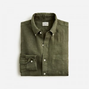 Camisas J.Crew Baird McNutt Irish linen Hombre Distressed Fatigue España | RVBNZJ516