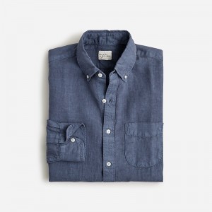 Camisas J.Crew Baird McNutt Irish linen Hombre Indigo España | NJTYXS415
