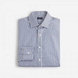 Camisas J.Crew Bowery performance stretch with spread collar Hombre Blancas Azul Marino España | BHCIMF879
