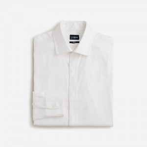 Camisas J.Crew Bowery performance stretch with spread collar Hombre Blancas España | GCNXOM845
