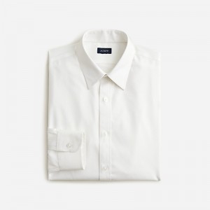 Camisas J.Crew Bowery wrinkle-free dobby with point collar Hombre Blancas España | RMCNLK738