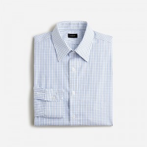 Camisas J.Crew Bowery wrinkle-free with point collar Hombre Blancas Azules España | JEWTKL786