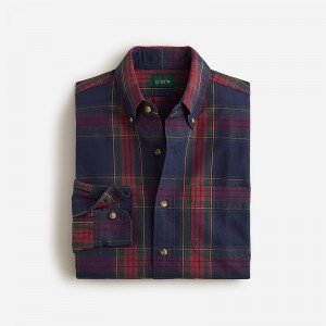 Camisas J.Crew Broken-in organic cotton oxford Hombre Azul Marino Rojas España | ZVIEAP893