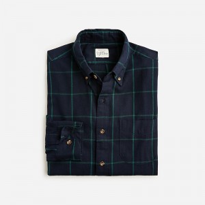 Camisas J.Crew Brushed twill Hombre Azul Marino España | THWGMF546