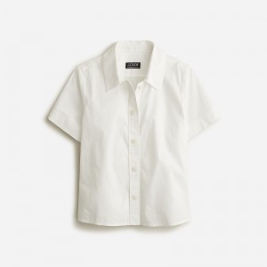 Camisas J.Crew Gamine cotton poplin Mujer Blancas España | MTBESD729