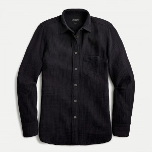 Camisas J.Crew Garçon classic double-gauze Mujer Negras España | HJATDI698