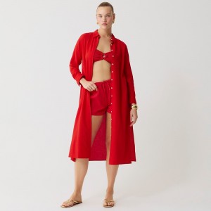 Camisas J.Crew Long beach Mujer Rojas España | WROKDX487